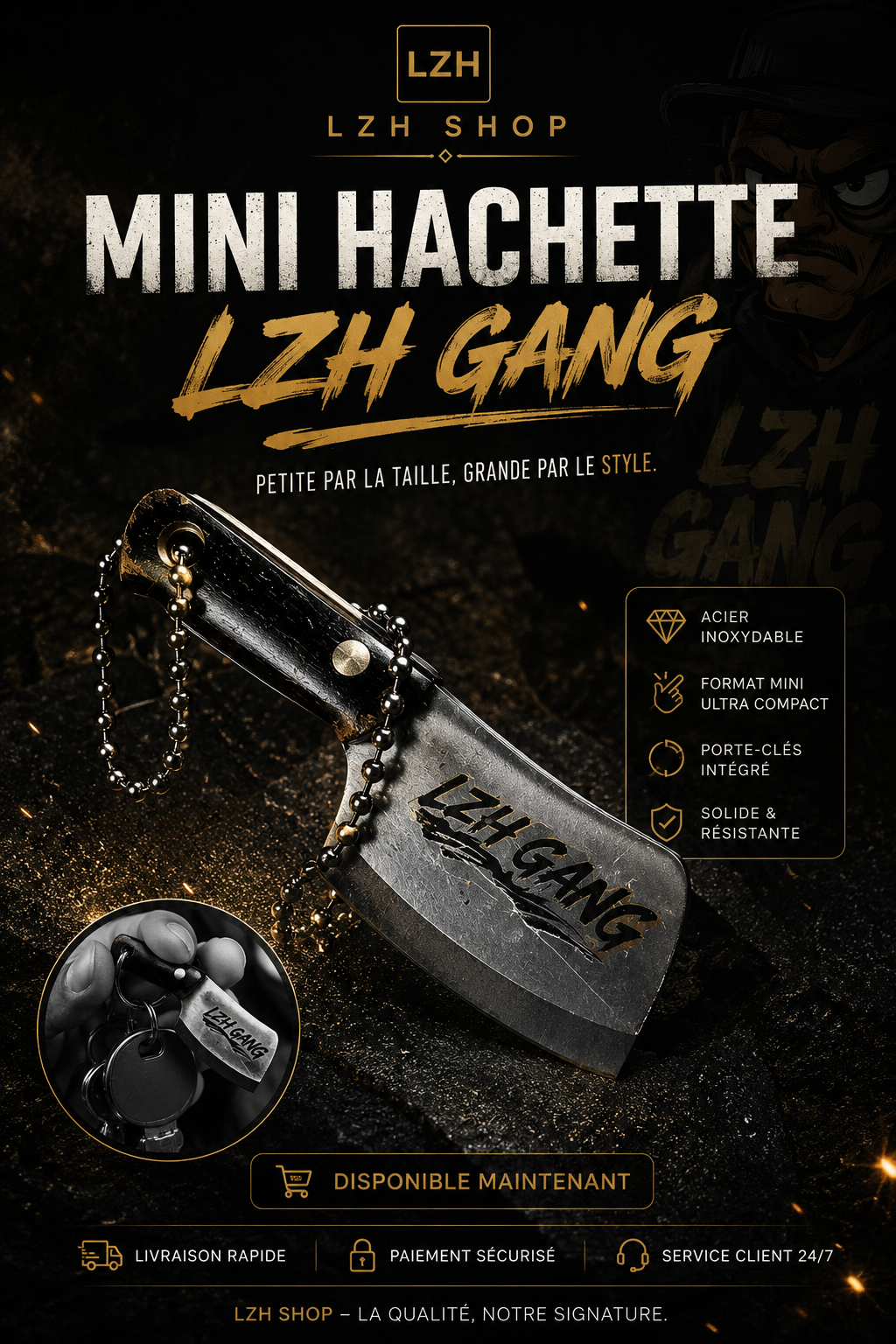 🔪 MINI HACHETTE LZH GANG